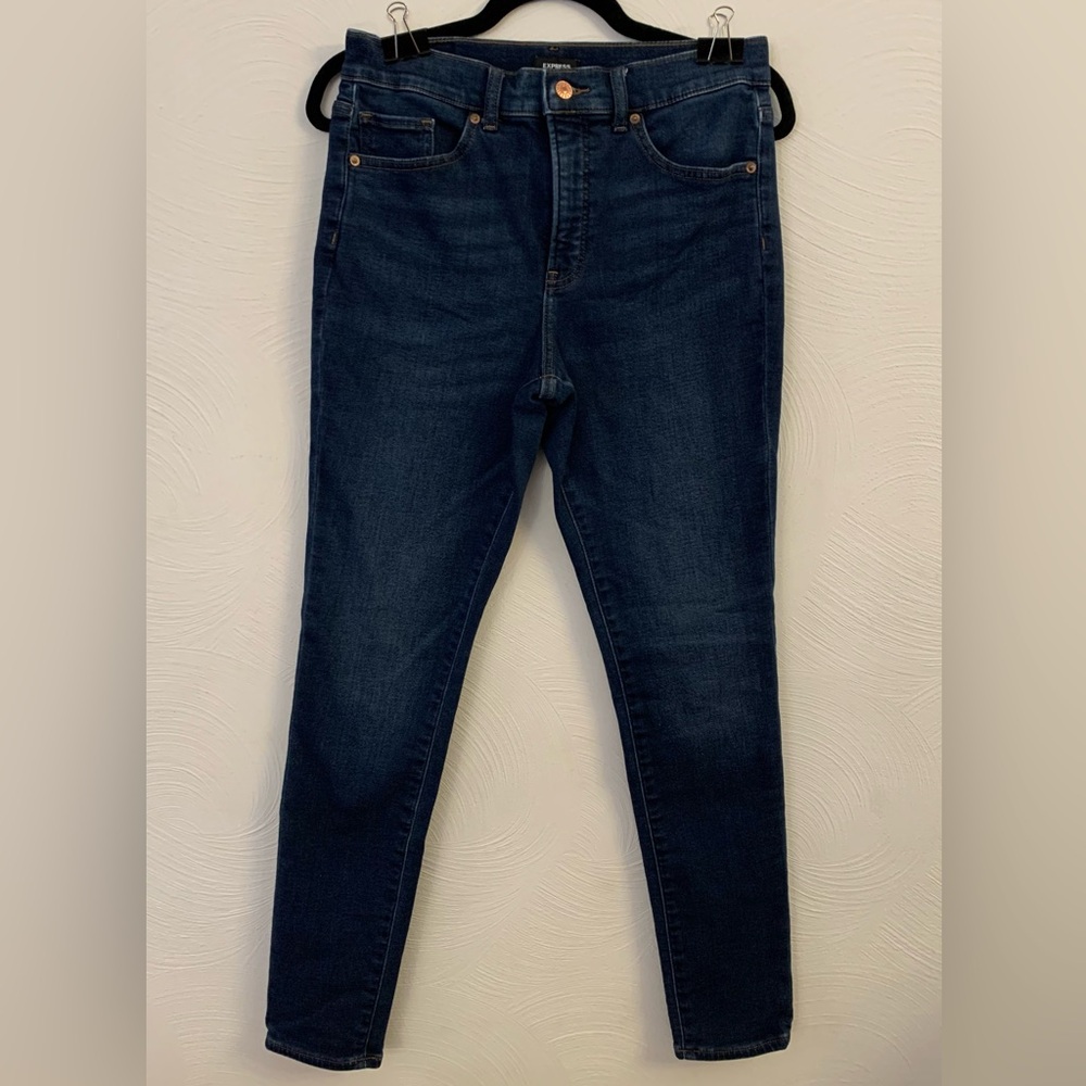Express - Size 6 Long - Women's Dark Blue Skinny Jeans